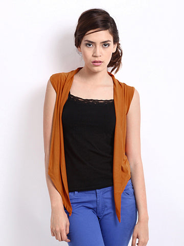 BROWN PENNY SHRUG